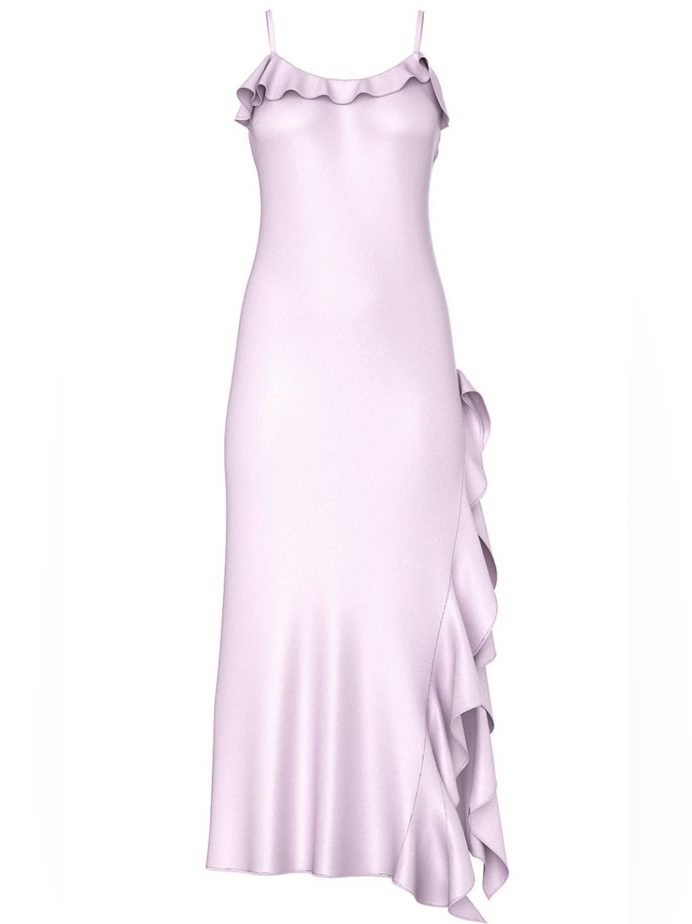 Victoria's Secret Lilac Ruffle-Trim Slip Dress - Picture 1 of 3
